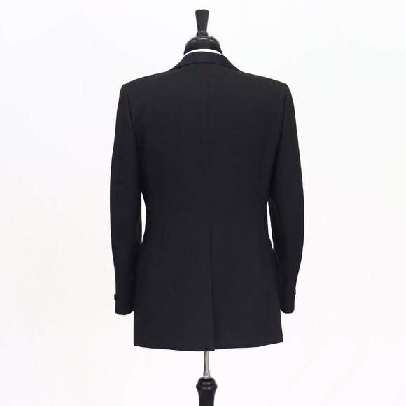 Vintage 1970s 42L Black Solid 1-Button Sport Coat Blazer Jacket T304 - Picture 7 of 11